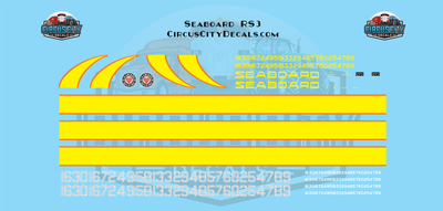 Seaboard Air Line SCL RS3 HO 1:87 Scale Decal Set