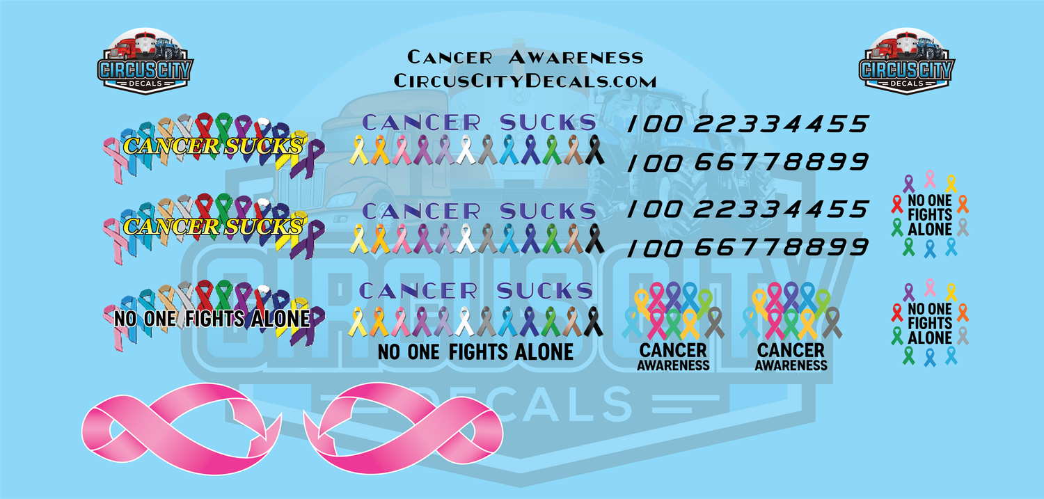 Cancer Sucks Decal Set HO Scale