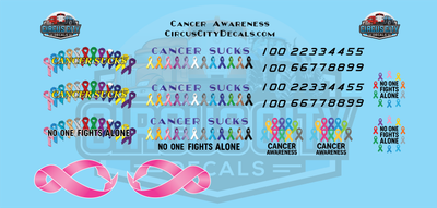 Cancer Sucks Decal Set HO Scale