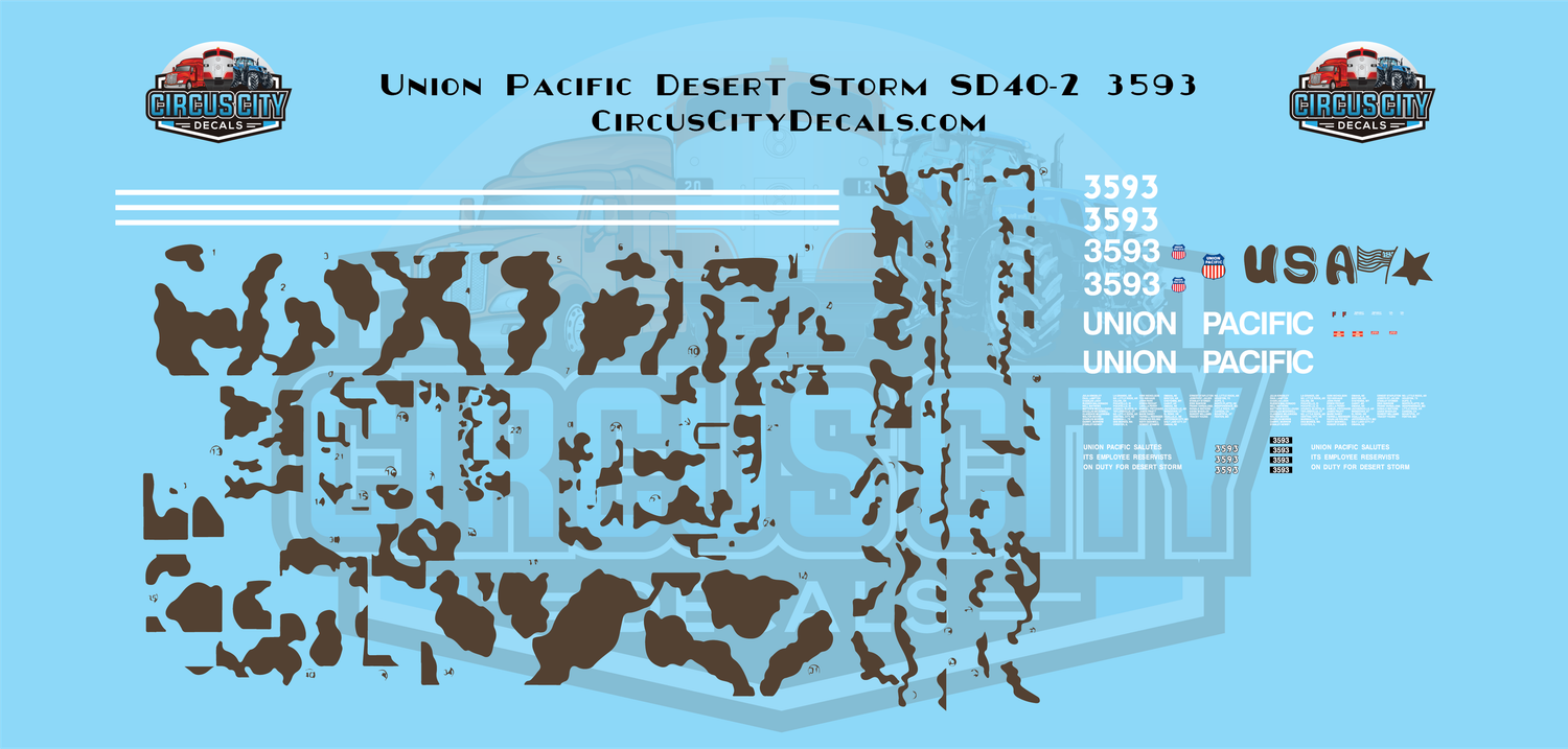Union Pacific UP SD40-2 Desert Storm N 1:160 Scale