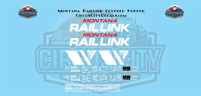 Montana Rail Link Covered Hopper G 1:29 Scale Decal Set