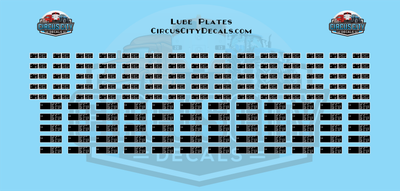 Lube Plate HO 1:87 Scale Decal Set