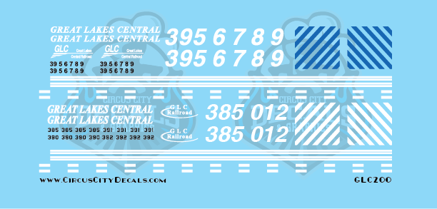 Great Lakes Central GP35 &amp; GP38 S 1:64 Scale decals