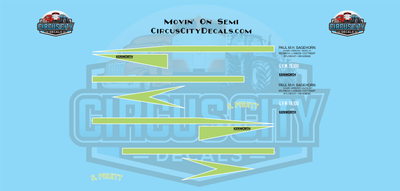 Movin' On Kenworth Tractor 1:25 Scale Decals