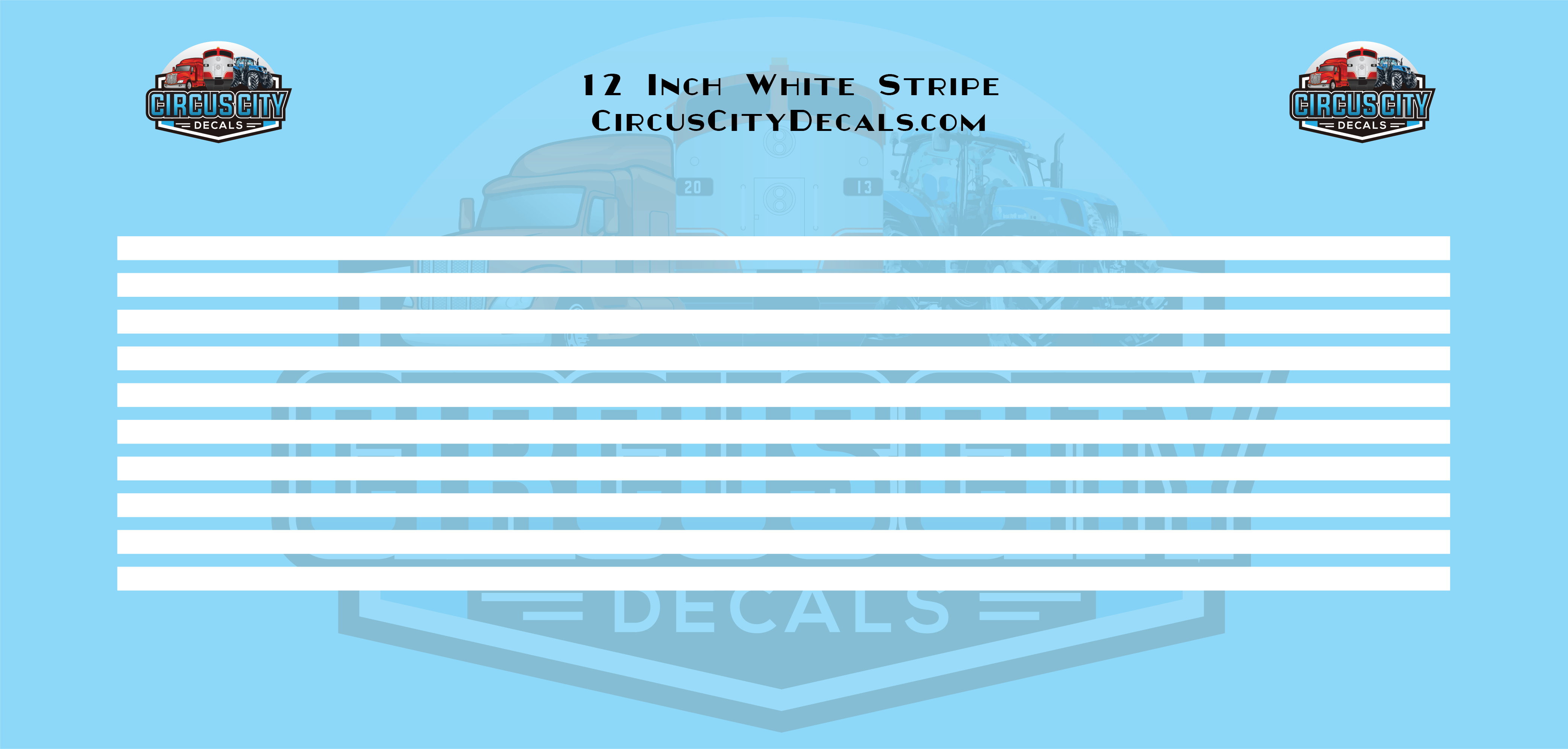 12 Inch White Stripes 1:87 HO Scale img