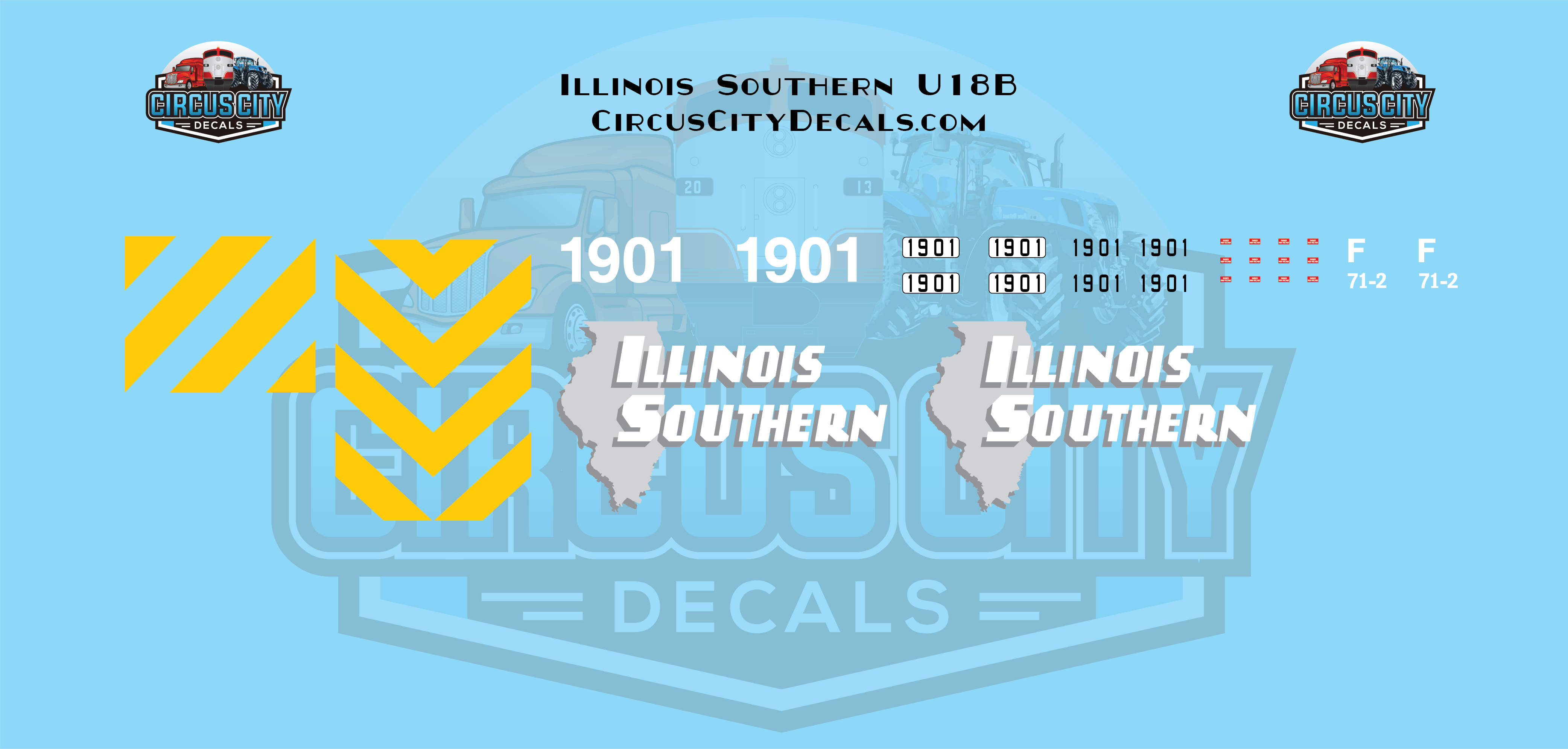 Illinois Southern U18B The Fugitive Movie Train Decal Set 1:160 N Scale img