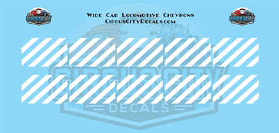 Wide Cab Locomotive Chevrons White BN Style HO 1:87 Scale Decals