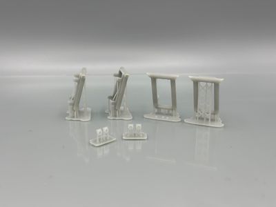 Passenger Car Diaphragms &amp; Marker Light Housings Unpainted 3d Printed HO 1:87 Scale