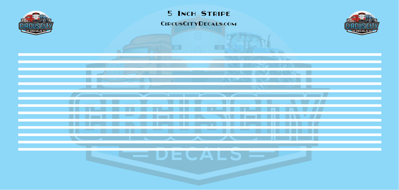 5 Inch White Stripes 1:160 N Scale
