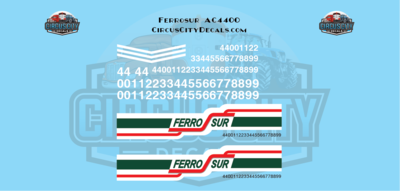FerroSur Ferro Sur AC4400 Decals 1:29 G Scale