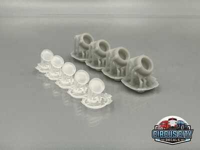 Ditch Light Housing Pilot Mount 1:29 G Scale (QTY 4)