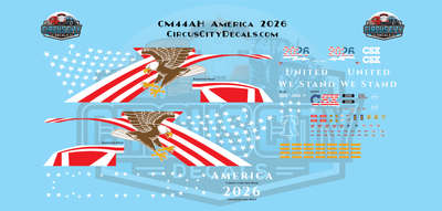 CSX CM44AH America 2026 250th Decals N 1:160 Scale