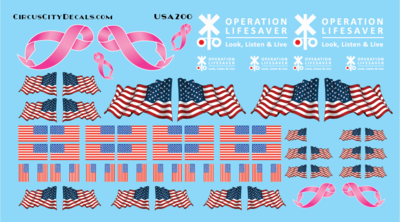 Freelance Railroad Flags &amp; Logos O 1:48 Scale Locomotives &amp; Cars