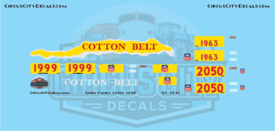 UP Union Pacific SP Cotton Belt GP60 1999 Patch Set N  1:160 Scale