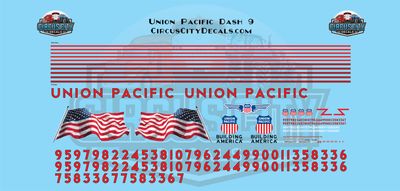 UP Union Pacific C44-9W Dash 9 N 1:160 Scale Decal Set