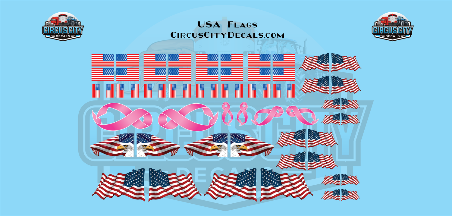 Freelance Railroad Flags &amp; Logos S 1:64 Scale Locomotives &amp; Cars