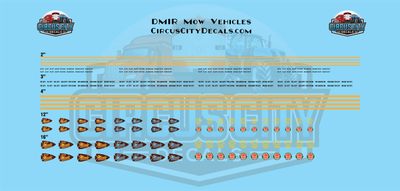 Duluth, Missabe &amp; Iron Range MOW Vehicles HO 1:87 Scale Decal Set