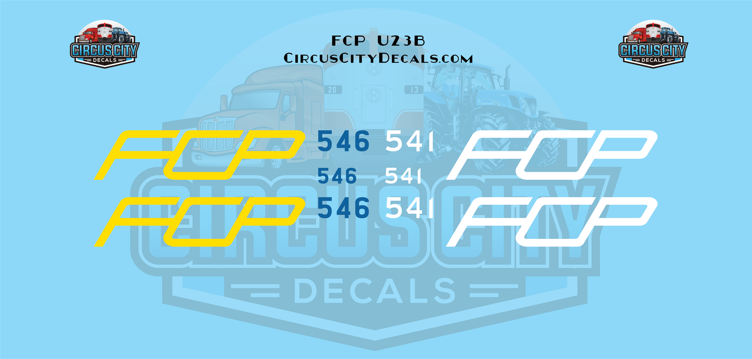FCP U23B Ferrocarril Del Pacifico O 1:48 Scale Decal Set