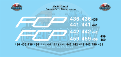 FCP C30-7 Ferrocarril Del Pacifico O 1:48 Scale Decal Set