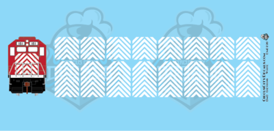 EMD Chevrons GP SD White Montana Rail Link Style N 1:160 Scale Decals