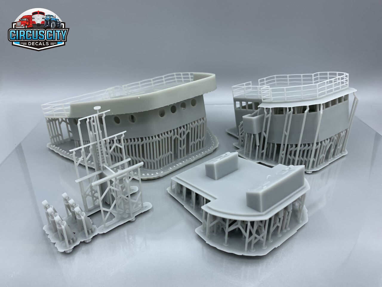 Great Lakes Ore Boat Wheelhouse 3d Printed S 1:64 Scale