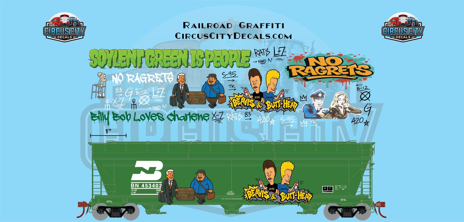 Railroad Graffiti HO 1:87 Scale Decal Set