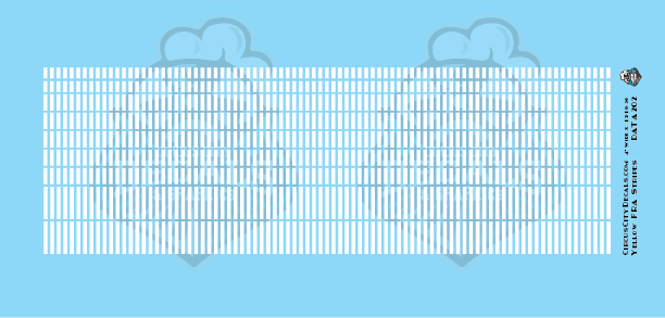 FRA 224 White Stripe Waterslide N Scale Decal Set