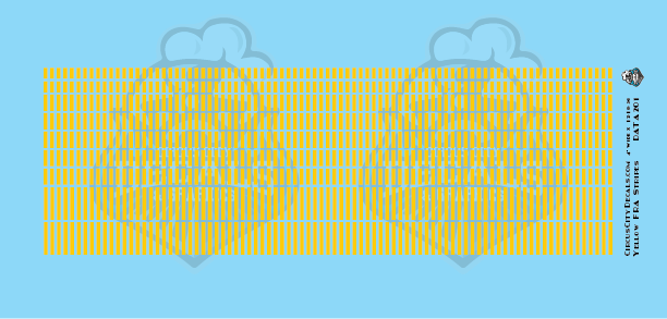 FRA 224 Yellow Stripe Waterslide N Scale Decal Set