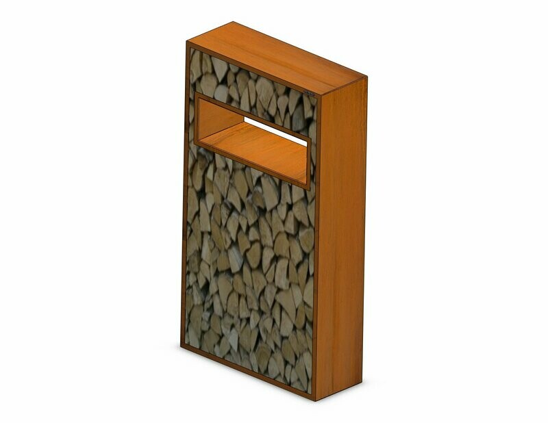 Kaminholzregal aus Cortenstahl 1000x1800 mm Kaminholzregal aus Cortenstahl 1000x1800 mm