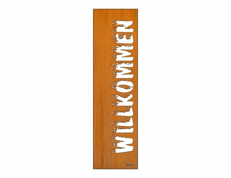 Sichtschutzwand Motiv WILLKOMMEN10 500x1800mm Sichtschutzwand Motiv WILLKOMMEN10 500x1800mm