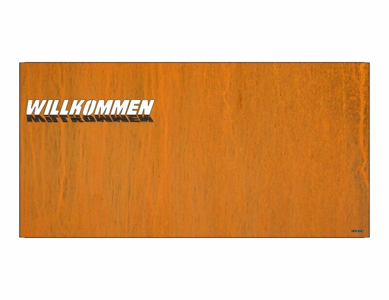Sichtschutzwand Motiv WILLKOMMEN9 2500x1200 mm Sichtschutzwand Motiv WILLKOMMEN9 2500x1200 mm