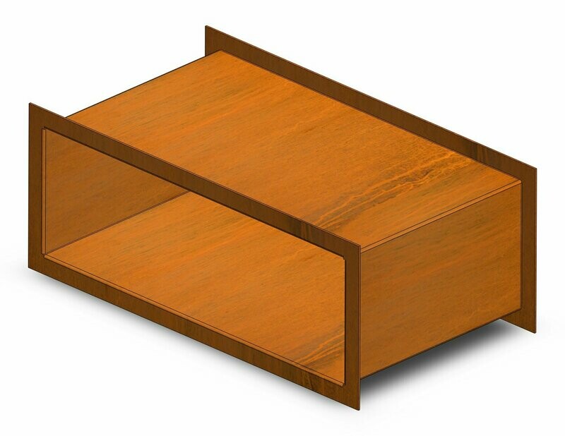 Fenster für die Kaminholzregale - rechteckig 600x200 mm Fenster für die Kaminholzregale - rechteckig 600x200 mm