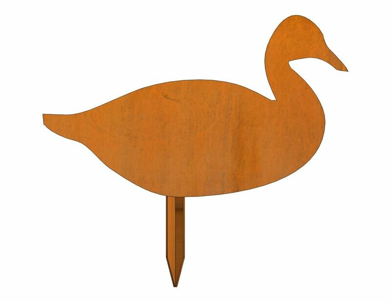 Ente aus Cortenstahl