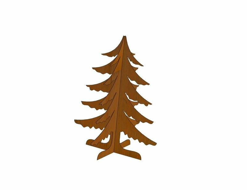 Tannenbaum aus Cortenstahl