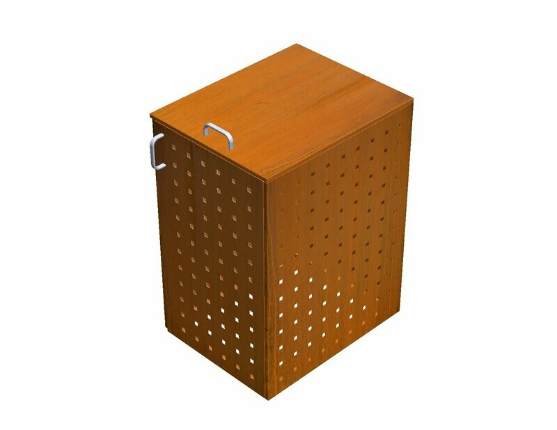 Mülltonnenbox aus Cortenstahl 1x240 Liter Mülltonnenbox aus Cortenstahl 1x240 Liter