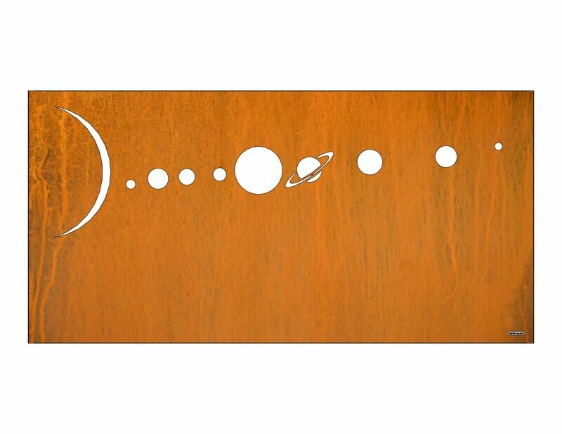Sichtschutzwand Motiv SONNENSYSTEM 2500x1200 mm Sichtschutzwand Motiv SONNENSYSTEM 2500x1200 mm