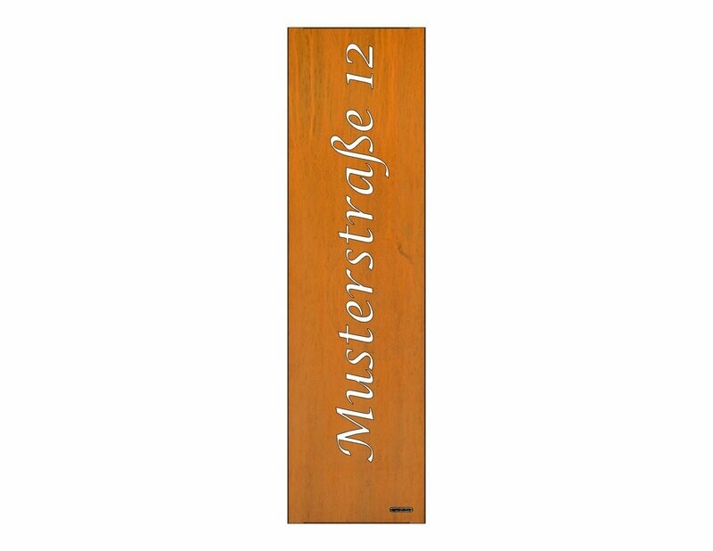 Sichtschutzwand Motiv INDIVIDUELL -Straße und Hausnummer 500x1800mm
