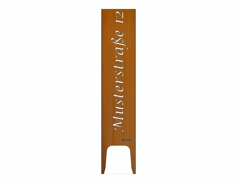 Gartenstele Motiv INDIVIDUELL -Straße und Hausnummer Gartenstele Motiv INDIVIDUELL -Straße und Hausnummer