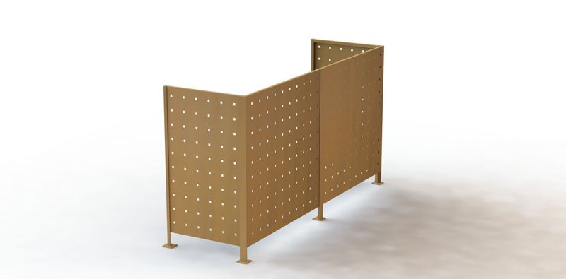 Mülltonnenverkleidung aus Cortenstahl Mülltonnenverkleidung aus Cortenstahl