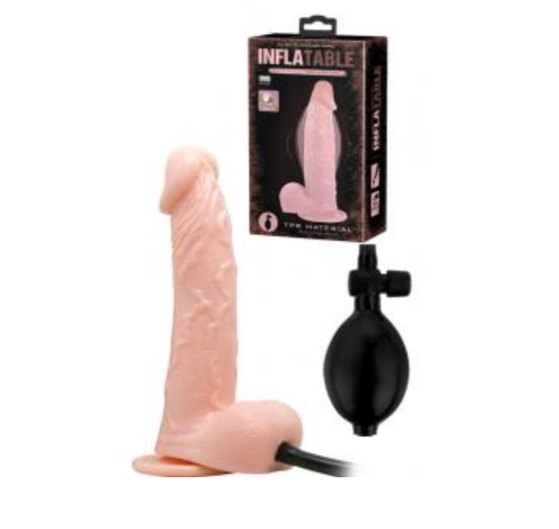 Dildo inflable con ventosa