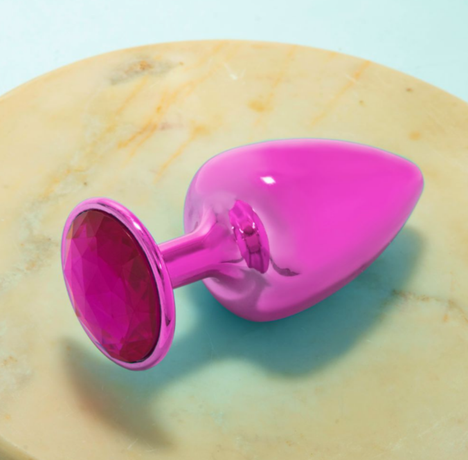 Plug anal metal Large con joya HARD