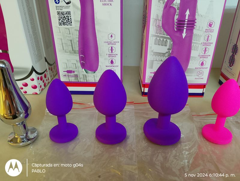 Plug anal silicona con joya L