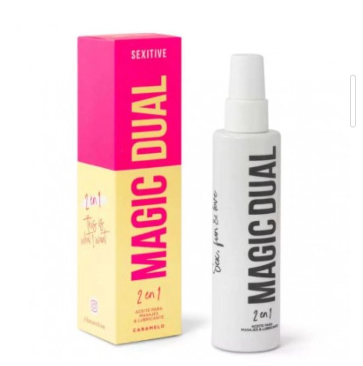 Aceite para masajes y lubricante Magic Dual Caramelo