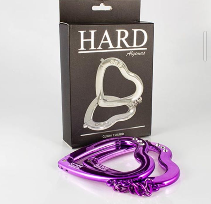 Esposas metal corazón morado