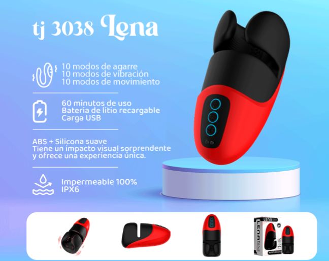Masturbador masculino vibrador recargable Lena