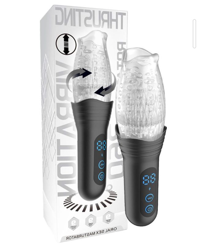 Masturbador rotador, vibrador, sube y baja, recargable