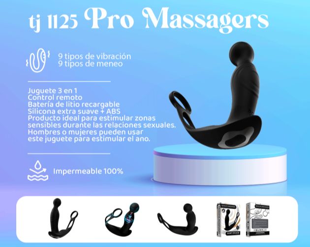Vibrador rotador anal con anillo peneano