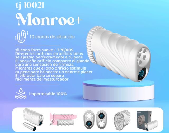 Masturbador vibrador recargable Monroe