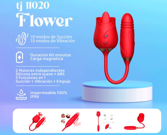 Succionador vibrador flower recargable