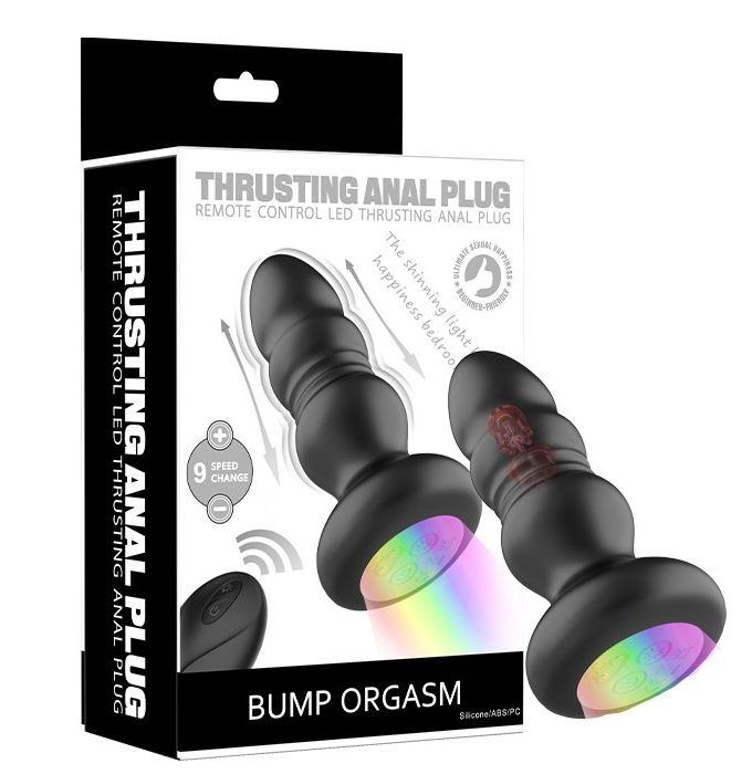 Vibrador anal con movimiento de empuje